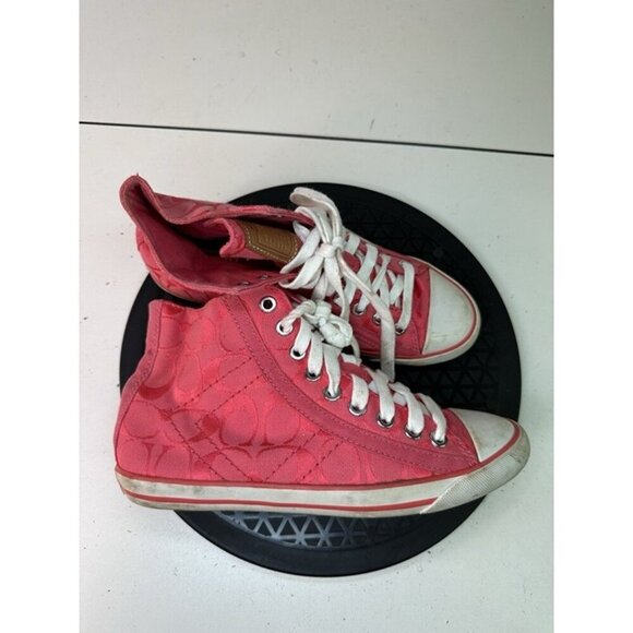 Coach Shoes - Coach High-top Sneaker Womens Pink Maisie Sz 6B